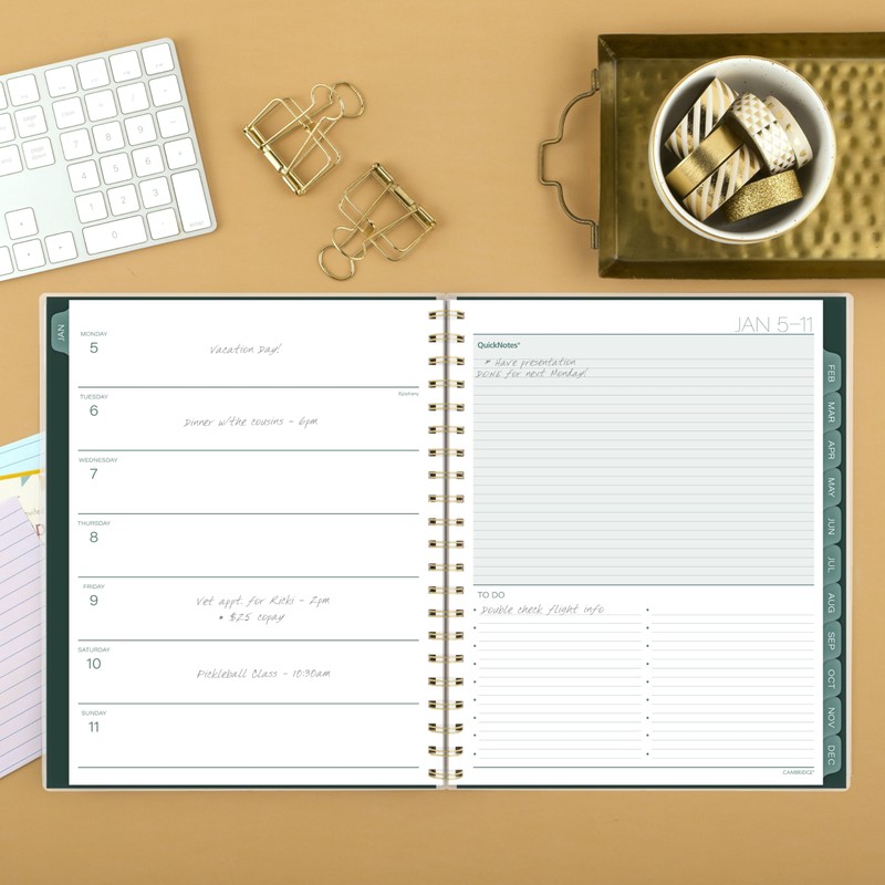 Cambridge 2026 Planner, Weekly & Monthly, 8-1/2" x 11", Large,