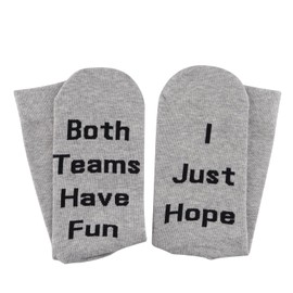 PXTIDY Game Day Socks Sport Lover Gifts I Just Hope Both Teams Have Fun Football Baseball Hockey Watching Sports Gifts