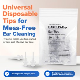 Ear Washer Universal Disposable Tips, Physician Preferred for Sterility and Cleanliness During Ear Wax Removal and Ear Irrigation for Proper Hygiene, Single use