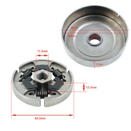 Atunee .325"-7T Clutch Drum Worm Gear Felling Dog Bumper Spike Screw Kit for Stihl 021 023 025 MS170 MS180 MS171 MS192T MS200T MS210 MS230 MS250 MS 230 250 Chainsaw Replace 1123 640 2074 1123 664 0501