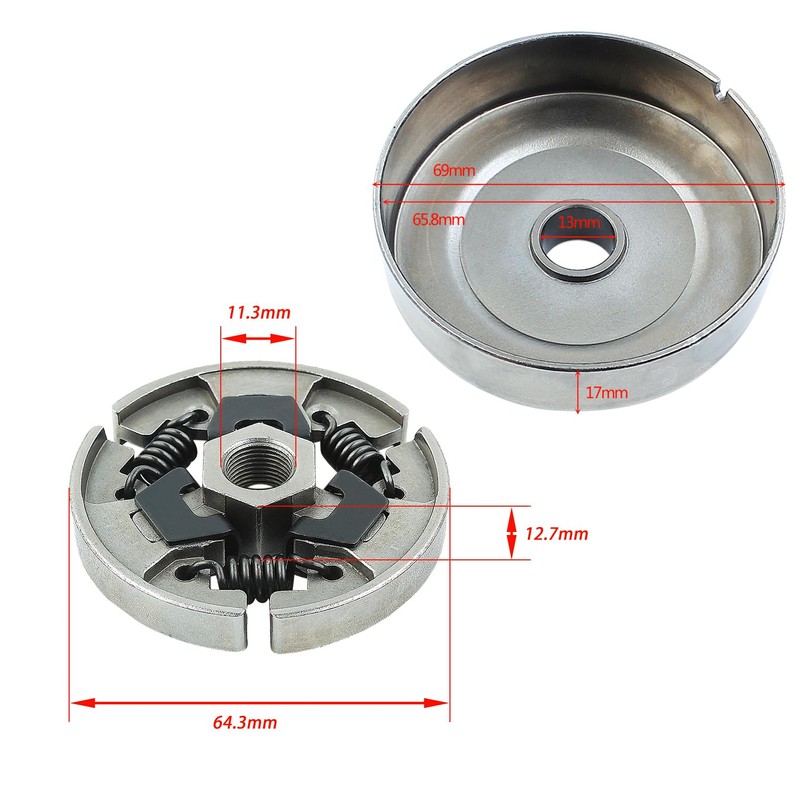 Atunee .325"-7T Clutch Drum Worm Gear Felling Dog Bumper Spike