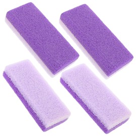 Healeved 4pcs Pu Foot Exfoliators Callus Removers Pedicure Scrapers for Smooth Feet Easy to Use Random Stripes