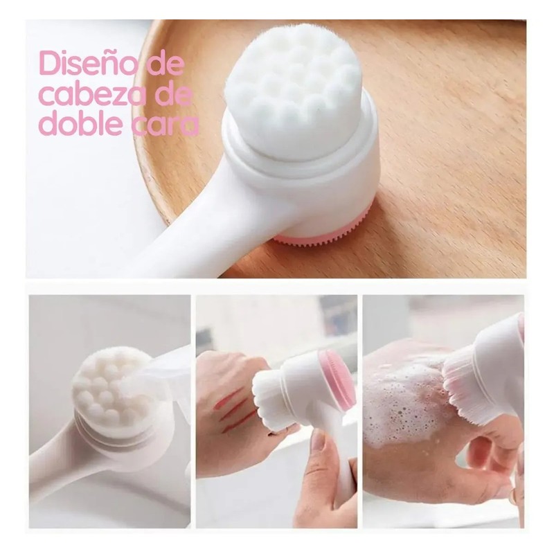 Cepillo Exfoliante Facial Suave Elimina Impureza Poro Acné F