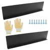 LifCratms 2 Pcs Black Rain Gutter Valley Splash Guards, Roof