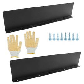 LifCratms 2 Pcs Black Rain Gutter Valley Splash Guards, Roof Rain Diverter for House Residential Flat Shingle Roofs Corner(Bent Style)