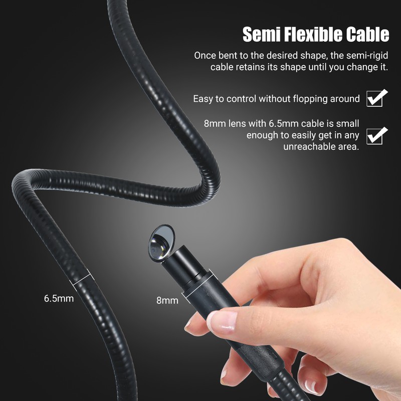 WiFi Industrial Endoscope 1080P HD Digital Borescope IP67 Waterproof Video