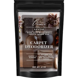 Lapew Santal Carpet Deodorizer Powder - Pet Safe Freshener for Vacuuming | Scented Odor Eliminator for Home | 16 oz