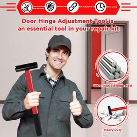 Proium Door Hinge Adjustment Tool Hinge Gap Adjusting Wrench Kit Hinge Adjustment Tool Door Hinge Tool, 4 In 1 Hinge Adjustment Tool for Residential And Commercial