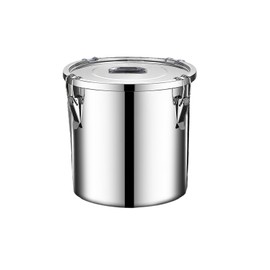 Verdeho stainless steel food storage containers with lids lock clips airtight container large airtight for rice flour sugar grain coffee bean storage containers Kitchen jar (1.59gal/6L)