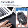 Elecom M-XGS30DBSKBK EX-G Wireless Mouse, 2.4 GHz, Silent, Small, 5