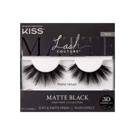 KISS Lash Couture Eyelashes Matte Black VELVET Faux Mink Lashes 3D Volume 89096