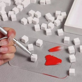 Soft Nail Sponges 100pcs mini soft sponges for ombre nail art with grabbing pen, Nail Art Tools