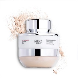NEO MAKE UP Puder - Transparent - Intense Serum Powder - Puderquaste - Gesichts-make-up - Beauty Glow Up - Mineral Puder Mit Niacynamid & SPF10 - Ultraleichtes Make-up mit Anti-Aging-Wirkung – 10g