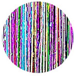 Glitter Hair Extensions – Shimmering Golden Hair Strands for Girls, Hair Tinsel Extensions, Heat Resistant Fairy Hair Accessories, Party & Cosplay, 8 Pack 48" (Seven colors)