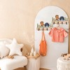 Midrean Wooden Cute Kids Nursery Towel Coat Rack Colorful Wall