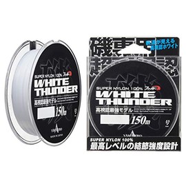 YAMATOYO Nylon Line Fighter White Thunder, 492.1 ft (150 m), No. 1.75, 7 lbs, Super White