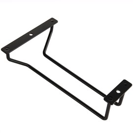 Dianoo 18cm ブラック ワイングラスラック キャビネット下 ワイングラスホルダー 棚下、バーダイニングルーム用ハンギングステムウェアホルダー 1列