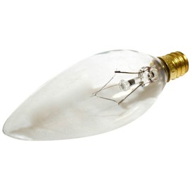 Bulbrite Incandescent B10 Candelabra Screw Base (E12) Light Bulb, 1 Count (Pack of 1), Clear