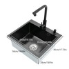 19.7 x 17.7 inch Kitchen Sink, Single Bowl Stainless Steel