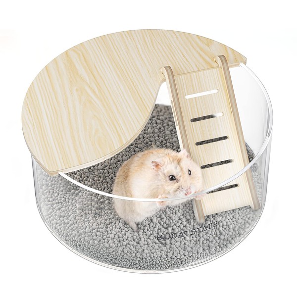 BUCATSTATE Hamster Sand Bath Container - Acrylic Shower and Dig
