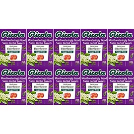 Ricola Elderflower Swiss Herb Drops Sugar Free 45g x 10 Packs