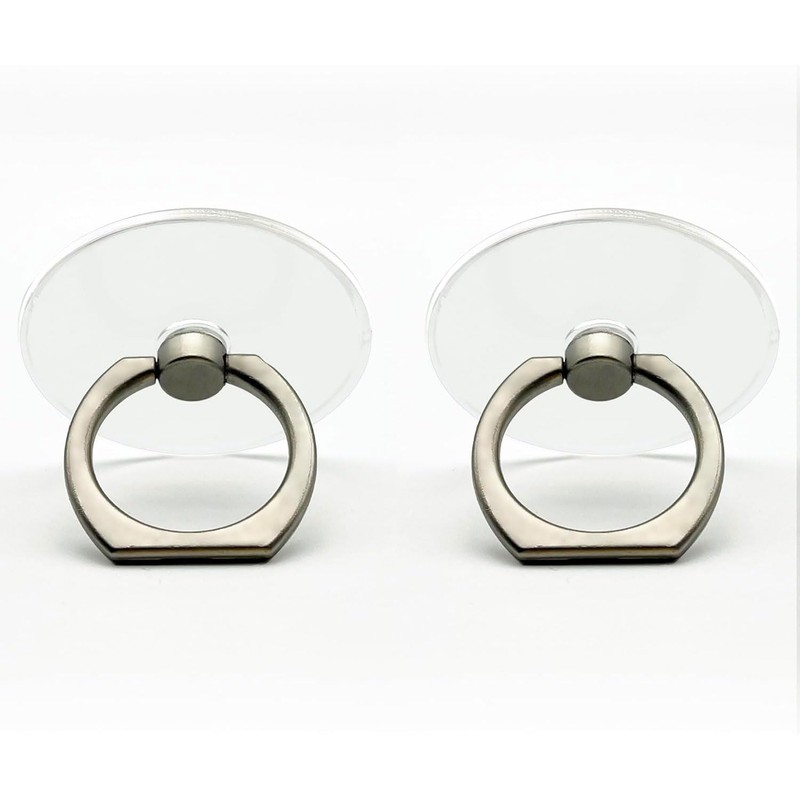 XuJJunB Smartphone Ring, Round Shape, 2 Pieces, Banker, Ring Grip,