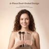 MAANGE Brochas para Maquillaje Profesional, 6 Piezas de Doble Punta