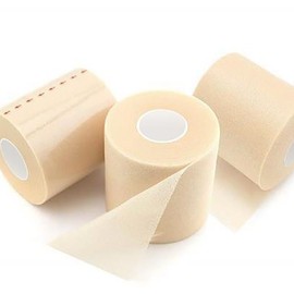 JIHUOO 4 Rolls Soft Sports Tape Pre Wrap Tape Foam Underwrap Bandage Prewrap Athletic Tape Shin Guard Tape for Wrists Elbows Knees Ankles Hair