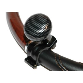 XtremeAuto® Carbon Fibre Effect, Universal Steering Wheel/Brodie Knob for Car, Van, Truck, Tractor, Boat etc.