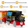 Battery Operated Locomotive Train Set for Wooden Train Tracks, Electric