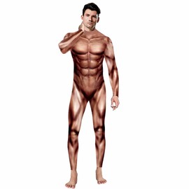 monoii Muscle Cosplay Halloween Funny Muscle Suit Interesting Onesie Costume Outfit