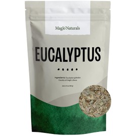 MagJo Naturals Dried Eucalyptus Leaf Cut & Sifted (16 Oz) Herbal Tea, Packaged in the USA with Resealable Bag