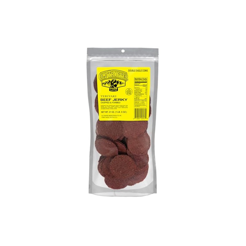 Old Trapper Double Eagle Beef Jerky, Teriyaki Flavor, 21 Ounce