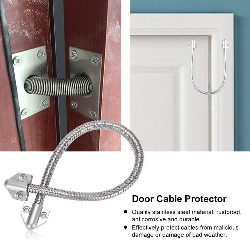 Door Loop Wire Protector, Stainless Steel Door Loop Exposed Mounting