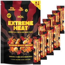 Daal By Keen Crunchy Mung Bean Snacks – Savage Ghost Pepper - Plant-Based Protein, High Fiber, Gluten Free & Nut-Free – Mix into Salads or Enjoy as an On-the-Go Snack - 1 Resealable Pack, 4.76 oz