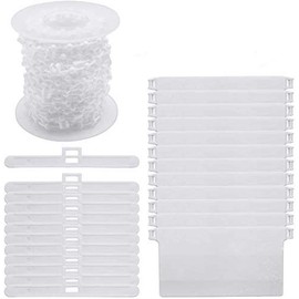 EveryHome 89mm Vertical Blind Accessories Kit – Bottom Weights, Bottom Chain, Top Hangers (24)