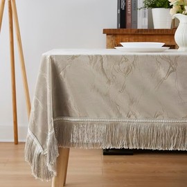 Warm Home Designs Silver Velvet Tablecloth. 60 x 84 Inch Oblong Tablecloth. Silver Table Cloth from Printed Foil Velvet Fabric is Great as Vintage Tablecloth, Holiday Tablecloth. ITC Silver 60x84