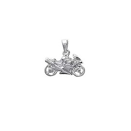 NKlaus Solid Biker 925 Sterling Silver Motorcycle Chain Pendant Men's 19 x 11 mm 5049, Sterling Silver, No Gemstone