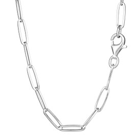 NKlaus Women's Necklace Long Anchor Chain 925 Sterling Silver (38 cm - 80 cm) Width: 3.6 mm, Sterling Silver