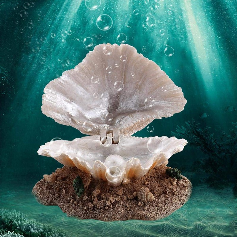 GOTOTOP Resin Sea Shell Pearl For Aquarium Fish Tank Decoration