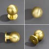 Dosoye 2 Pack 1 Inch (25mm) Diameter Solid Brushed Brass