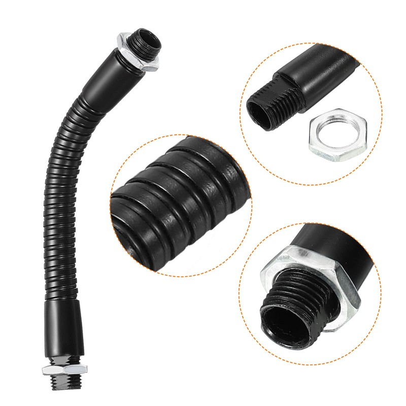 PATIKIL 4.7 Inch Microphone Gooseneck M10 Flexible Arm Extension Black