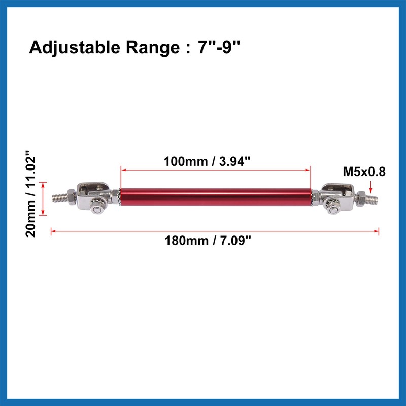 A ABSOPRO 2pcs 7"-9" Car Front Bumper Lip Splitter Strut
