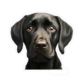 Peeking Cute Labrador Dog Adorable Pet Paw Lover Cool Vinyl Sticker - 5 Inches for Car Bumper Truck Van SUV Laptop Phones Tablets Window Any Smooth Surface