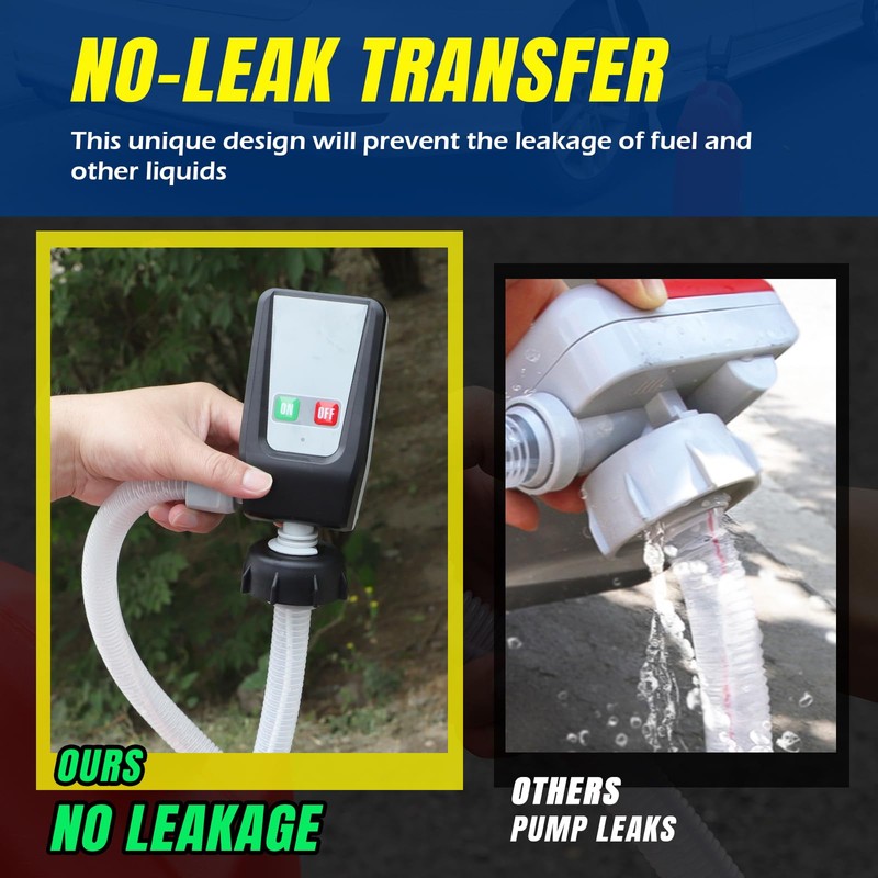 Fuel Transfer Pump with Auto-Stop, AA Battery Powered/DC 3 Power