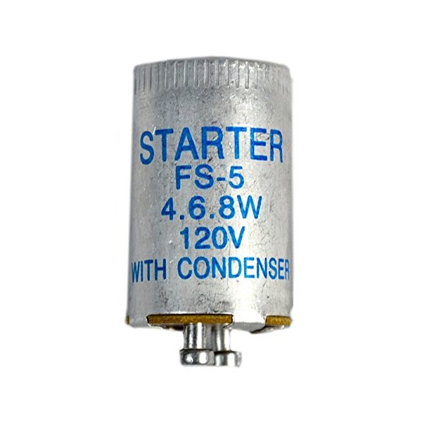 Norman Lamps FS5 Starter - Fluorescent Starter for 4W, 6W, 8W Lamps Turn and Lock Base