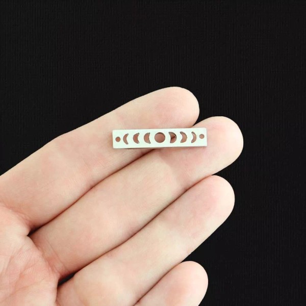 Unbranded 4 Moon Phases Connector Antique Silver Tone Charms 2