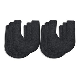 G-Floor Drip & Dry Grey Restroom Toilet Mats (6-Pack) - Features Absorbent Layer with Waterproof Vinyl Backing for Bathrooms, Commodes, and Industrial Settings