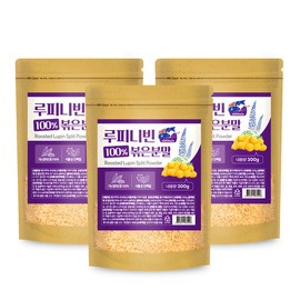 Welles 100% Roasted Lupin Bean Powder, Vegetable Protein, Lupin Powder 300g (3 packs) / 루피니빈 콩 볶은분말 100% 식물성 단백질 루핀분말 300g 3개