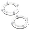 Adyoney 2Pcs 140mm / 5.51" Aluminum Alloy Lazy Susan Turntable